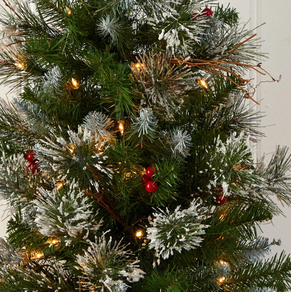 Pre-Lit Christmas Trees*Charlton Home 36" Green Pine Artificial Christmas Tree