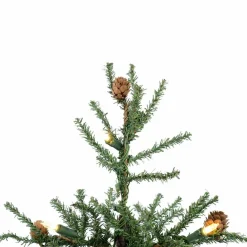 Pre-Lit Christmas Trees*Steelside 2' Green Pine Artificial Christmas Tree With 35 Clear Lights