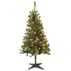 Pre-Lit Christmas Trees*The Holiday Aisle 5' Green Pine Artificial Christmas Tree With 200 White Lights