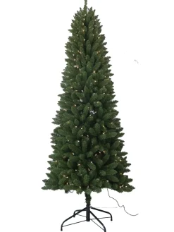 Pre-Lit Christmas Trees*Santa's Workshop 6.5' Green Pine Artificial Christmas Tree With 250 Clear/White Lights