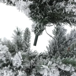 Pre-Lit Christmas Trees*The Holiday Aisle 7' Green Pine Flocked Christmas Tree With 350 Led Lights