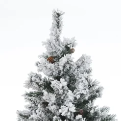 Pre-Lit Christmas Trees*The Holiday Aisle 7' Green Pine Flocked Christmas Tree With 350 Led Lights