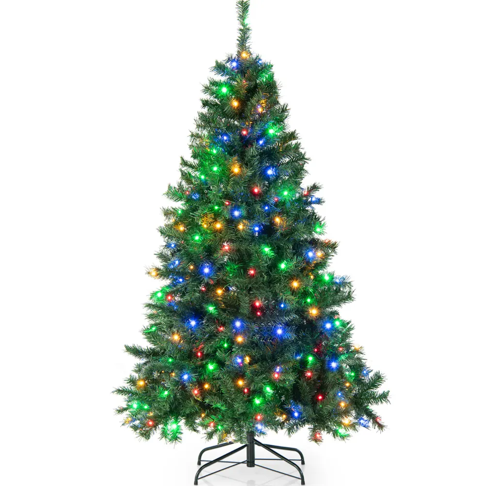 Pre-Lit Christmas Trees*The Holiday Aisle 6' Green Realistic Pvc Pine Christmas Tree With 260 Led