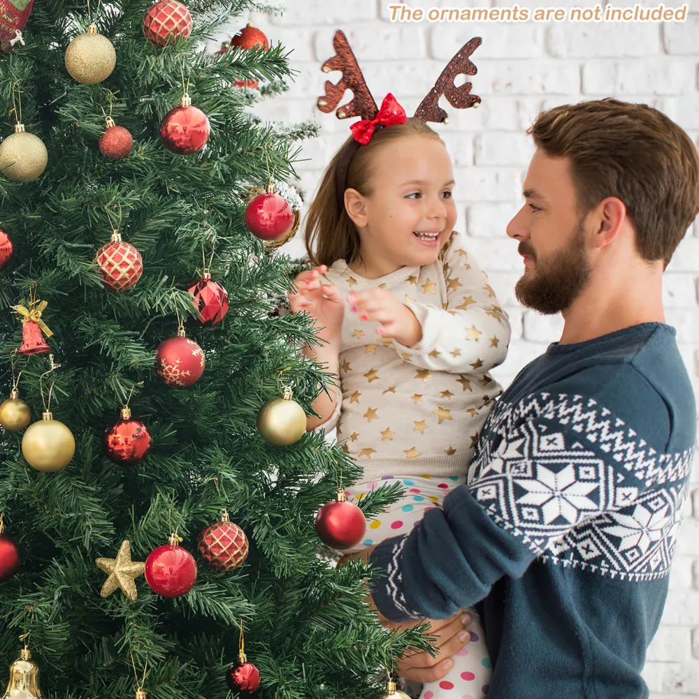 Pre-Lit Christmas Trees*The Holiday Aisle 6' Green Realistic Pvc Pine Christmas Tree With 260 Led