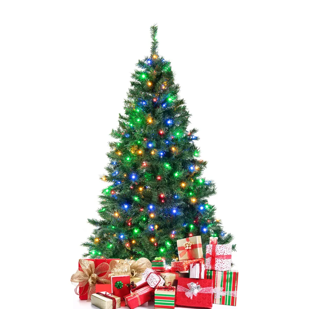 Pre-Lit Christmas Trees*The Holiday Aisle 6' Green Realistic Pvc Pine Christmas Tree With 260 Led