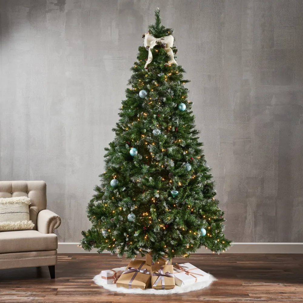 Pre-Lit Christmas Trees*The Holiday Aisle 9' Green Spruce Artificial Christmas Tree With 750 Clear Lights