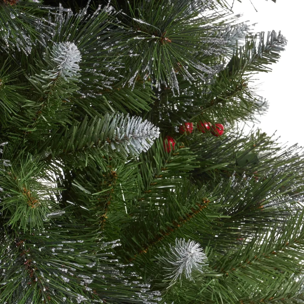 Pre-Lit Christmas Trees*The Holiday Aisle 9' Green Spruce Artificial Christmas Tree With 750 Clear Lights