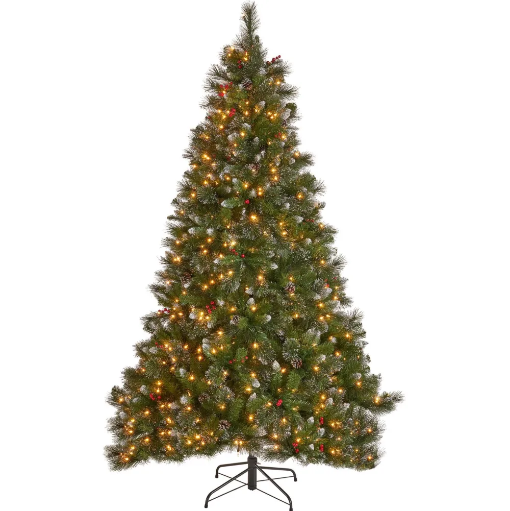 Pre-Lit Christmas Trees*The Holiday Aisle 9' Green Spruce Artificial Christmas Tree With 750 Clear Lights
