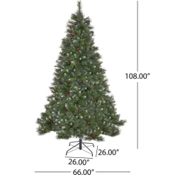 Pre-Lit Christmas Trees*The Holiday Aisle 9' Green Spruce Artificial Christmas Tree With 750 Clear Lights