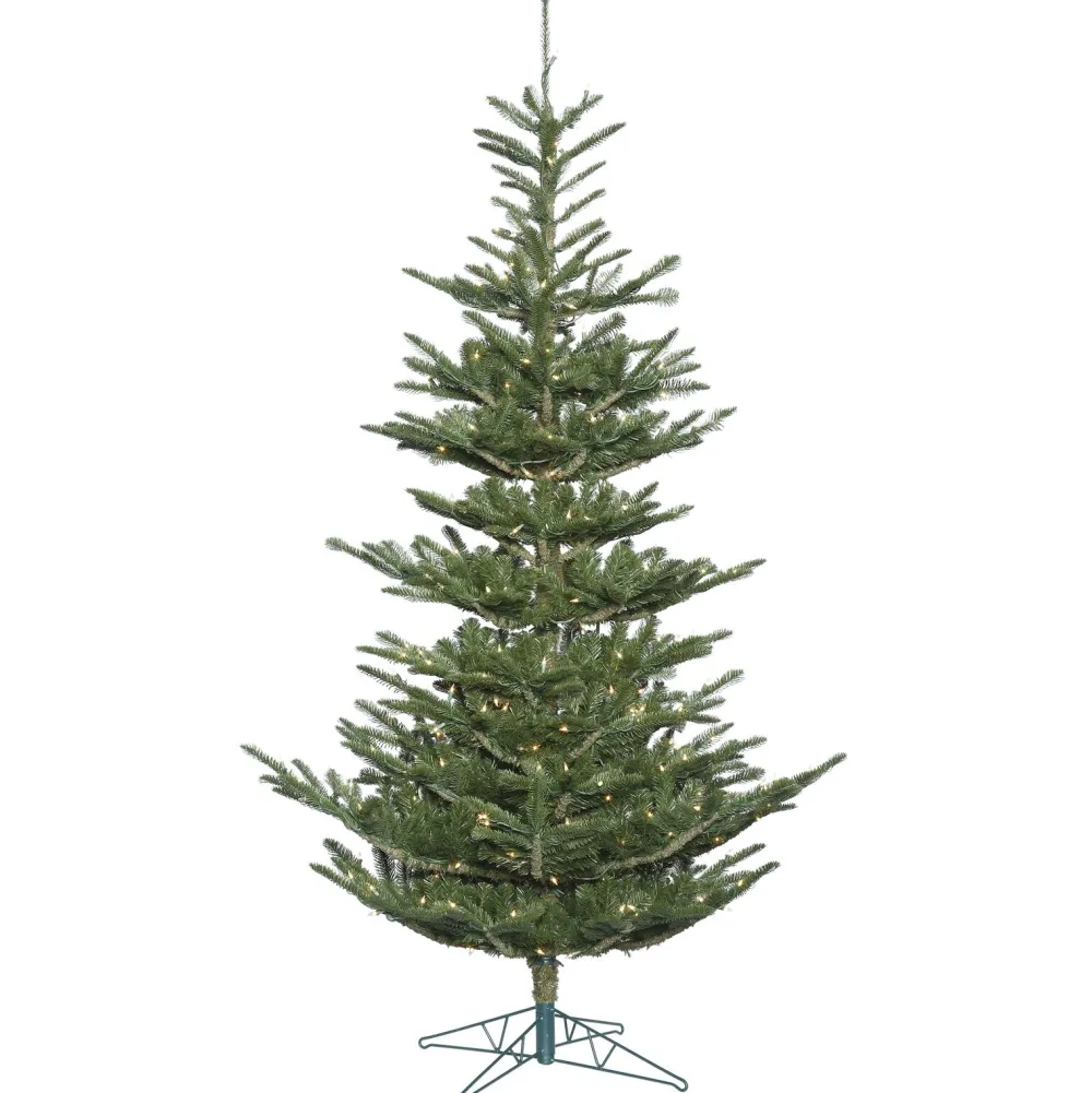 Pre-Lit Christmas Trees*The Holiday Aisle 7.5' Green Spruce Artificial Christmas Tree With 400 Clear Lights With Stand