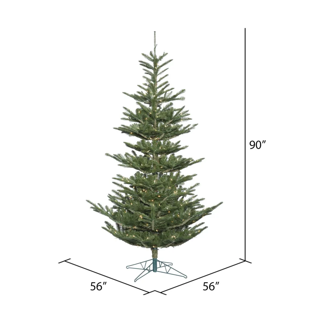 Pre-Lit Christmas Trees*The Holiday Aisle 7.5' Green Spruce Artificial Christmas Tree With 400 Clear Lights With Stand