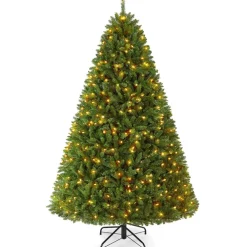 Pre-Lit Christmas Trees*The Holiday Aisle 7.5' Green Spruce Artificial Christmas Tree With 700 Clear & White Lights