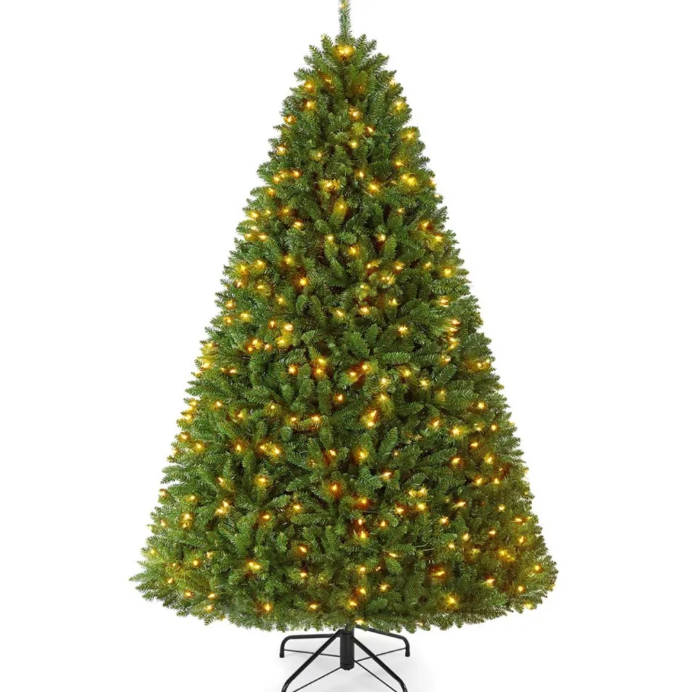 Pre-Lit Christmas Trees*The Holiday Aisle 7.5' Green Spruce Artificial Christmas Tree With 700 Clear & White Lights