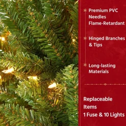 Pre-Lit Christmas Trees*The Holiday Aisle 7.5' Green Spruce Artificial Christmas Tree With 700 Clear & White Lights