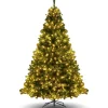 Pre-Lit Christmas Trees*The Holiday Aisle 70.87" Green Spruce Christmas Tree With 300 Led Lights
