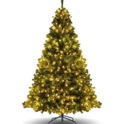 Pre-Lit Christmas Trees*The Holiday Aisle 70.87" Green Spruce Christmas Tree With 300 Led Lights