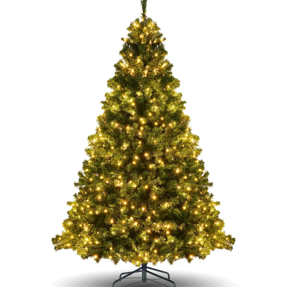 Pre-Lit Christmas Trees*The Holiday Aisle 70.87" Green Spruce Christmas Tree With 300 Led Lights