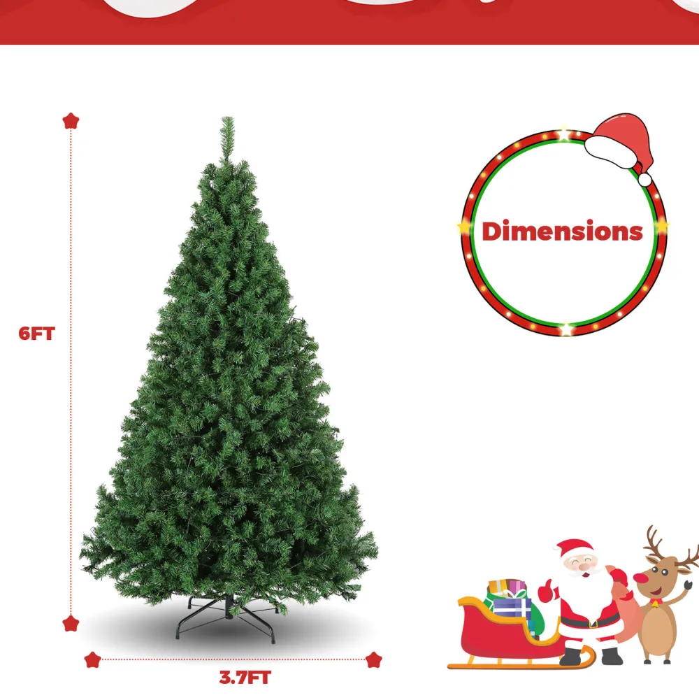 Pre-Lit Christmas Trees*The Holiday Aisle 70.87" Green Spruce Christmas Tree With 300 Led Lights