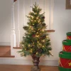 Pre-Lit Christmas Trees*Three Posts 4' Green Spruce Christmas Tree With 100 Clear/White Lights
