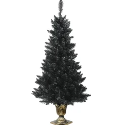 Pre-Lit Christmas Trees*The Holiday Aisle 4' H Black Artificial Fir Halloween Tree With 50 Led Lights