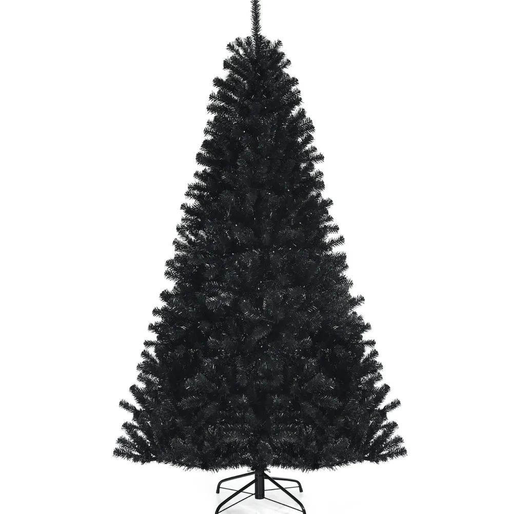 Pre-Lit Christmas Trees*The Holiday Aisle 84" H Black Pine Cashmere Christmas Tree With 500 Led Lights
