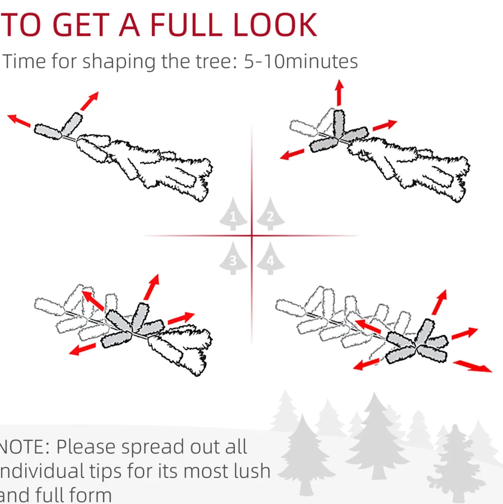 Pre-Lit Christmas Trees*The Holiday Aisle 4'5" H Extra Full Green Realistic Pine Christmas Tree With 24 Led Lights And Pinecones