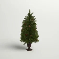 Pre-Lit Christmas Trees*Andover Mills 3.5' H Green Artificial Fir Christmas Tree With 50 Lights