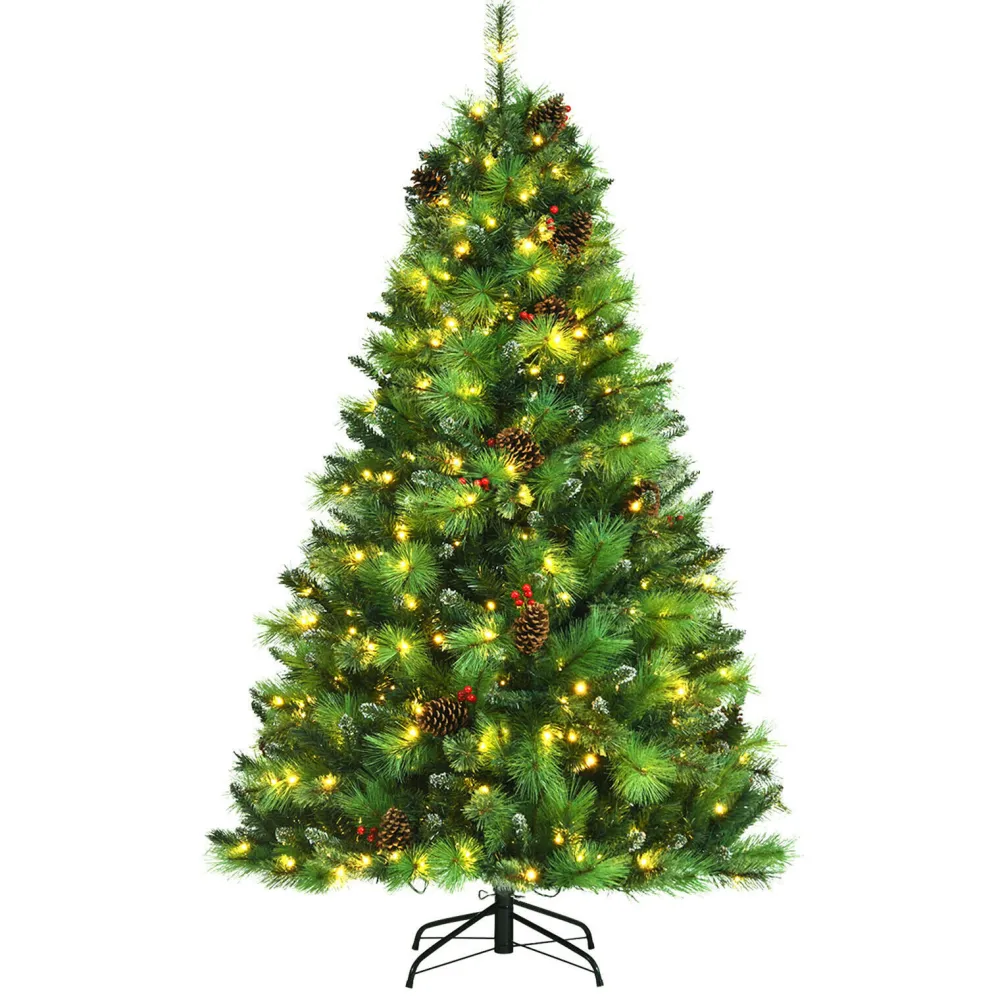 Pre-Lit Christmas Trees*The Holiday Aisle 72'' H Green Cashmere Christmas Tree With 350 Led Lights