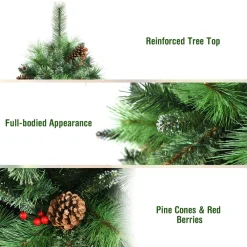 Pre-Lit Christmas Trees*The Holiday Aisle 72'' H Green Cashmere Christmas Tree With 350 Led Lights
