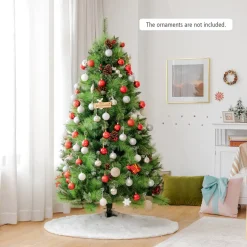 Pre-Lit Christmas Trees*The Holiday Aisle 72'' H Green Cashmere Christmas Tree With 350 Led Lights