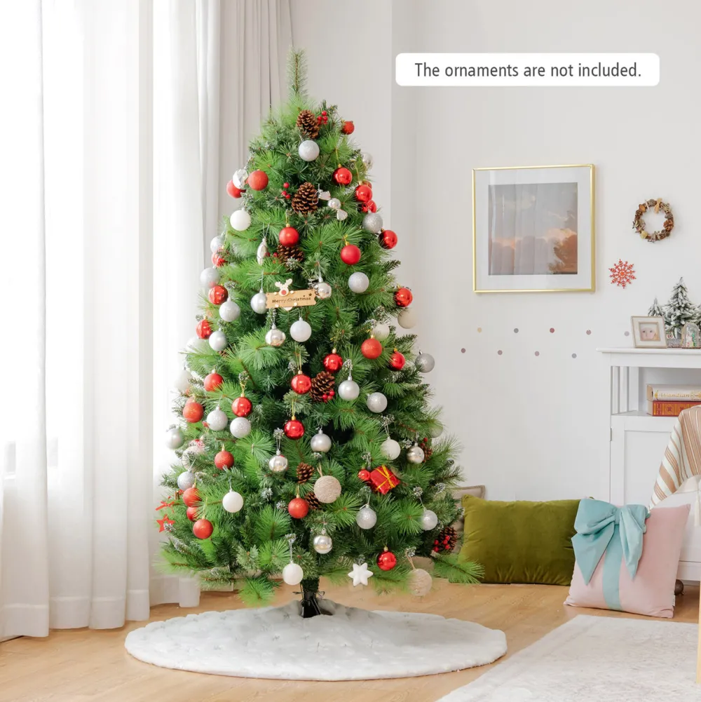 Pre-Lit Christmas Trees*The Holiday Aisle 72'' H Green Cashmere Christmas Tree With 350 Led Lights