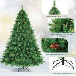Pre-Lit Christmas Trees*The Holiday Aisle 8' H Green Christmas Tree With 700 Led Lights