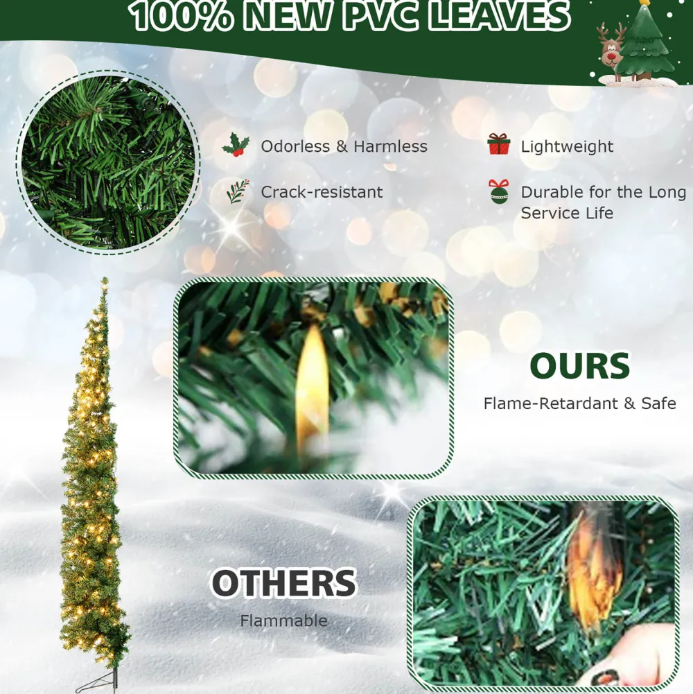 Pre-Lit Christmas Trees*The Holiday Aisle 7' H Green Pine Cashmere Christmas Tree With 150 Mini Incandescent Lights