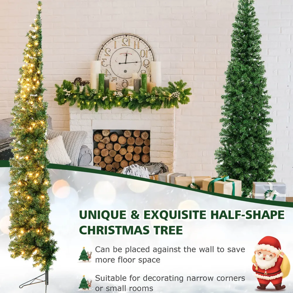 Pre-Lit Christmas Trees*The Holiday Aisle 7' H Green Pine Cashmere Christmas Tree With 150 Mini Incandescent Lights
