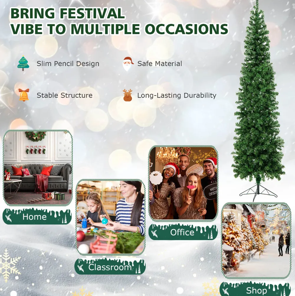 Pre-Lit Christmas Trees*The Holiday Aisle 7' H Green Pine Cashmere Christmas Tree With 150 Mini Incandescent Lights