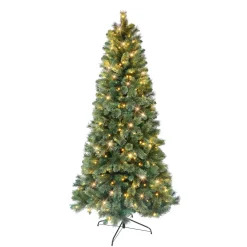 Pre-Lit Christmas Trees*The Holiday Aisle 72" H Green Pine Christmas Tree With 250 Led Color Changing/Combination Lights