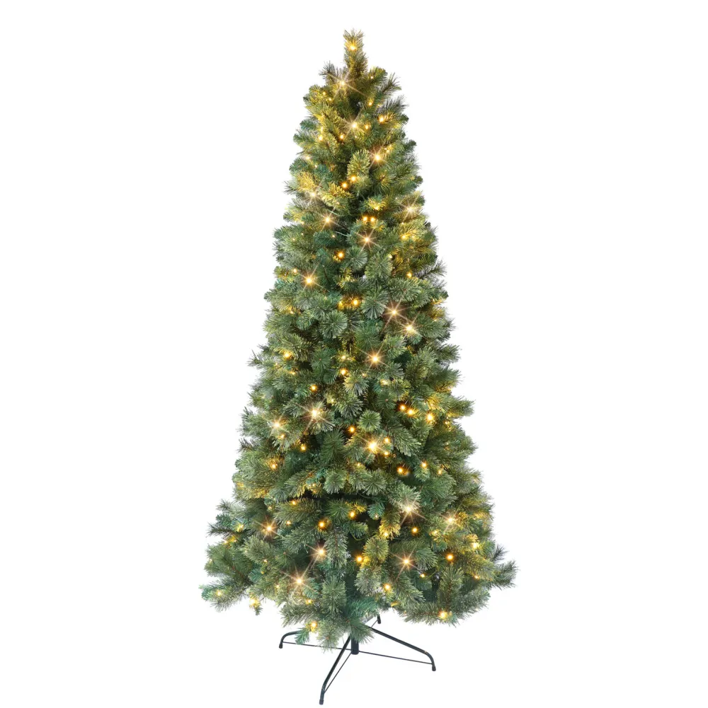 Pre-Lit Christmas Trees*The Holiday Aisle 72" H Green Pine Christmas Tree With 250 Led Color Changing/Combination Lights