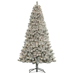 Pre-Lit Christmas Trees*The Holiday Aisle 7'6" H Green Pine Frosted Christmas Tree With 500 Lights