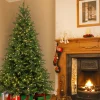 Pre-Lit Christmas Trees*The Holiday Aisle 7.5' H Green Realistic Artificial Spruce Christmas Tree With 800 Led Lights