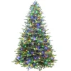 Pre-Lit Christmas Trees*Christmas Time 6'5" H Green Realistic Artificial Pine Christmas Tree With 500 Led Color Changing Lights