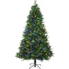 Pre-Lit Christmas Trees*The Holiday Aisle 7.5" H Green Realistic Artificial Christmas Tree With 600 Led Lights