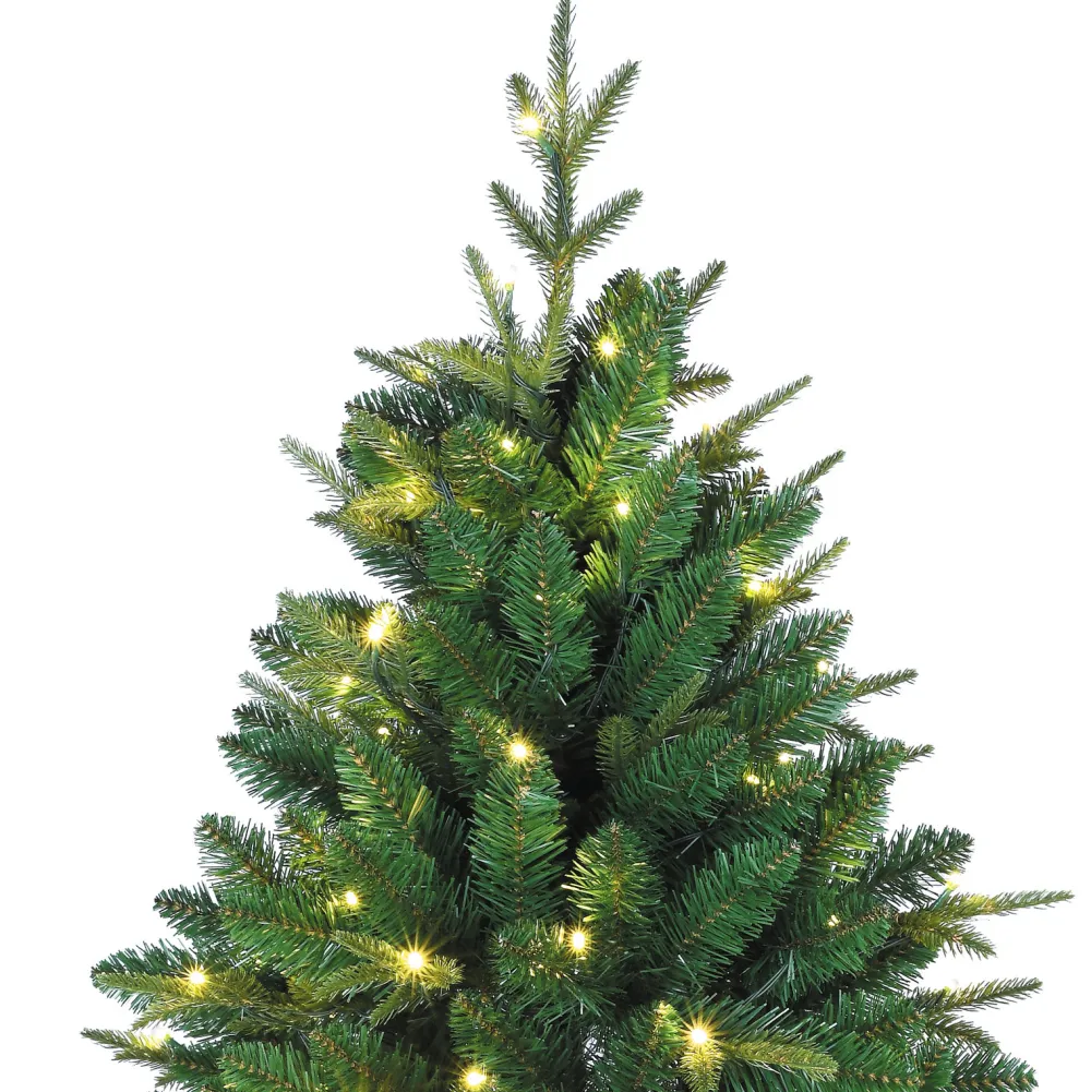 Pre-Lit Christmas Trees*The Holiday Aisle 7.5" H Green Realistic Artificial Christmas Tree With 600 Led Lights