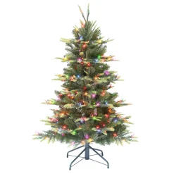 Pre-Lit Christmas Trees*The Holiday Aisle 4'5" H Green Realistic Artificial Fir Christmas Tree With 250 Lights