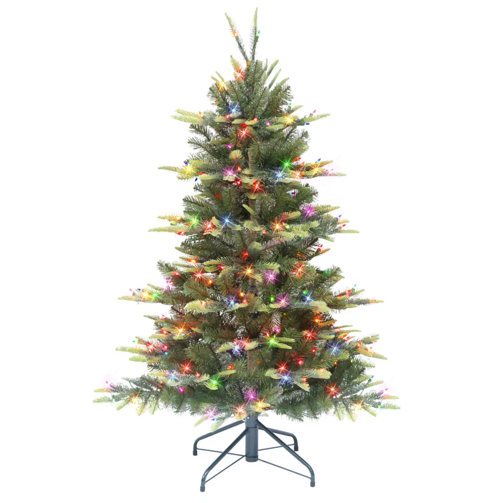 Pre-Lit Christmas Trees*The Holiday Aisle 4'5" H Green Realistic Artificial Fir Christmas Tree With 250 Lights
