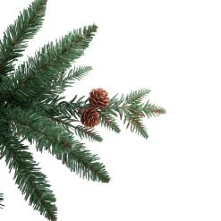 Pre-Lit Christmas Trees*Three Posts 48' H Green Realistic Artificial Fir Christmas Tree With 100 Lights And Pinecones