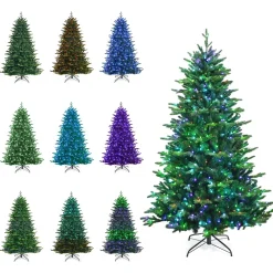 Pre-Lit Christmas Trees*The Holiday Aisle 84'' H Green Realistic Cashmere Christmas Tree With 540 Led Lights