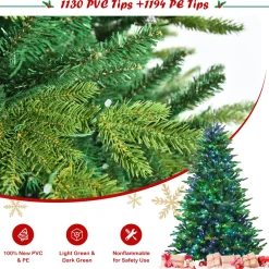 Pre-Lit Christmas Trees*The Holiday Aisle 84'' H Green Realistic Cashmere Christmas Tree With 540 Led Lights