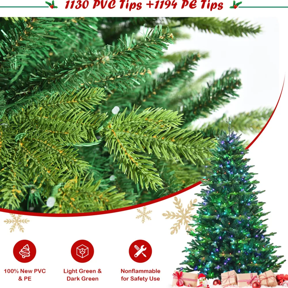 Pre-Lit Christmas Trees*The Holiday Aisle 84'' H Green Realistic Cashmere Christmas Tree With 540 Led Lights