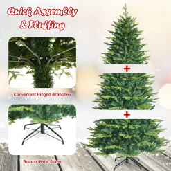 Pre-Lit Christmas Trees*The Holiday Aisle 84'' H Green Realistic Cashmere Christmas Tree With 540 Led Lights