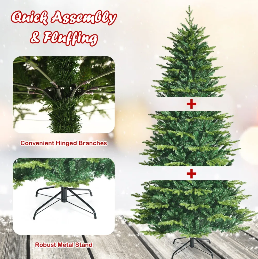 Pre-Lit Christmas Trees*The Holiday Aisle 84'' H Green Realistic Cashmere Christmas Tree With 540 Led Lights